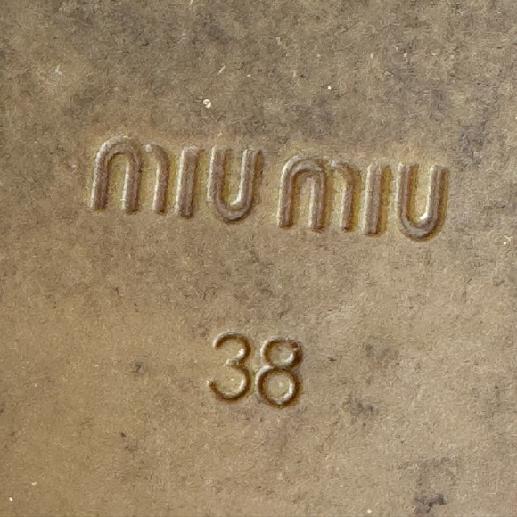 Miu Miu Beige Canvas Platform Shoes - Size 38 - Picture 6 of 7